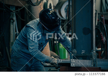 工場の溶接工 工場の溶接工 113377166