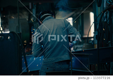 工場の溶接工 113377216