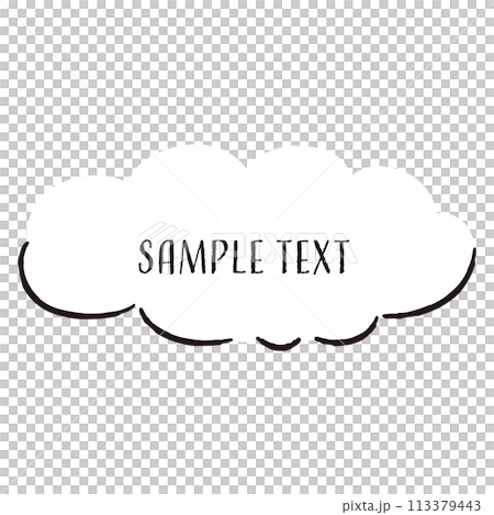 簡單時尚的手繪語音氣泡(橫寫) 簡單時尚的手繪語音氣泡(橫寫) 113379443