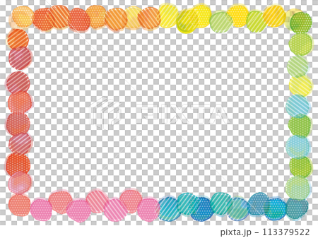 Watercolor round colorful frame 113379522