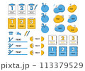 数字付きのシンプル可愛い見出し 113379529
