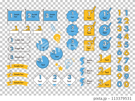 Simple and cute heading with numbers 2 113379531