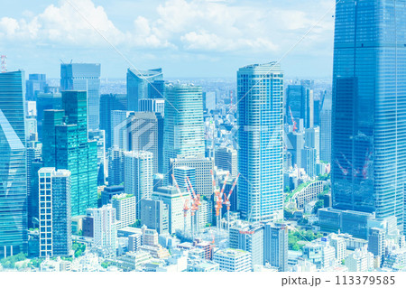 大都会の高層ビル群クローズアップ 大都会の高層ビル群クローズアップ 113379585