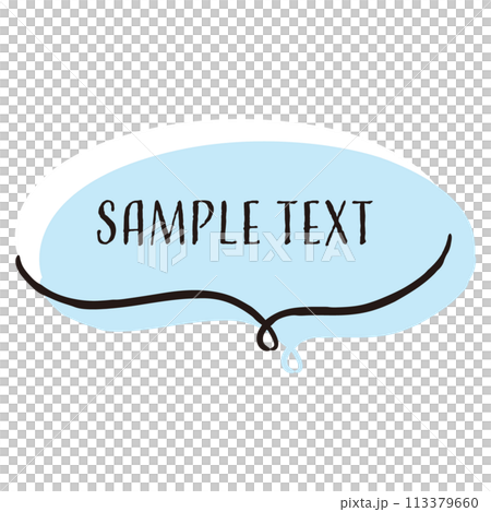 簡單時尚的手繪語音氣泡（橫寫） 113379660