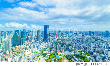 夏空の東京風景 113379904