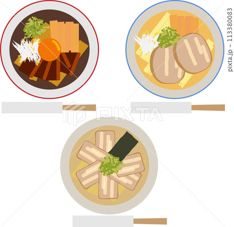 徳島ラーメンのイラストセット 113380083