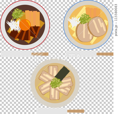 Tokushima ramen illustration set 113380083