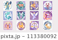 12星座　アイコン　占い 113380092