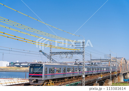 荒川を渡る京成電鉄 3000系 荒川を渡る京成電鉄 3000系 113381614
