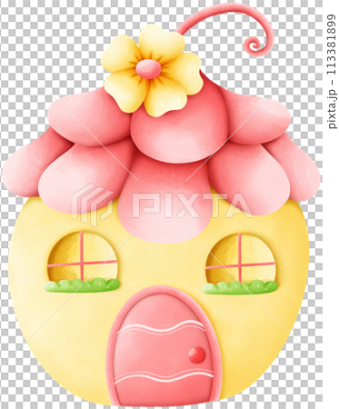 Flower house in the middle of the forest 113381899