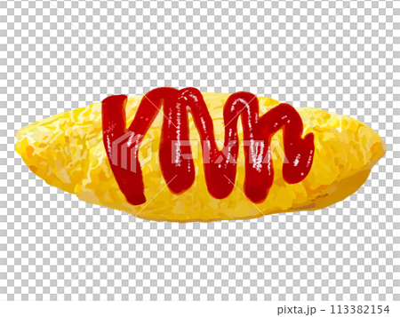 Omelette (with ketchup) 113382154