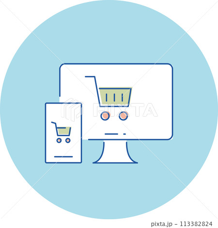 アイコン　3色　ECサイト 113382824
