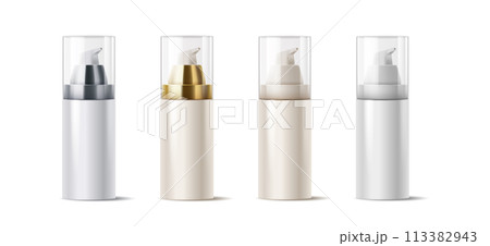 Blank dispenser bottles realistic vector illustration set 113382943