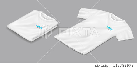 White mockup men t-shirts vector illustrations set White mockup men t-shirts vector illustrations set 113382978