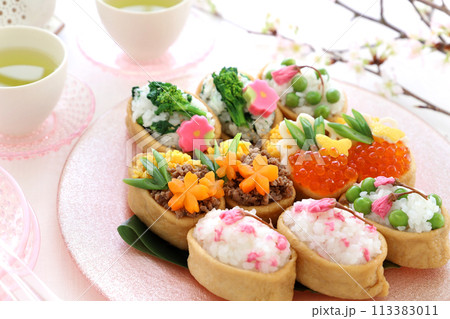 お花見いなり寿司　春の飾りいなり寿司 113383011