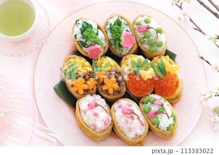 お花見いなり寿司　春の飾りいなり寿司 113383022