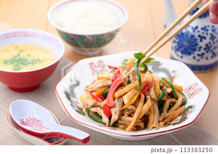 中華料理 青椒肉絲 中華料理 青椒肉絲 113383250