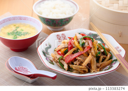 中華料理 青椒肉絲 中華料理 青椒肉絲 113383274