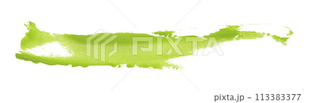 Green paintbrush isolated on white background. Deep lake color. 113383377