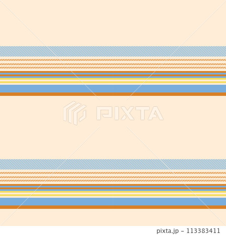 Seamless colored pattern Boho shirt striped 113383411