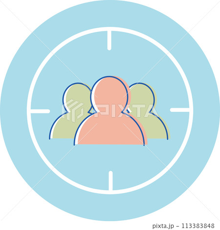 アイコン　3色　〇　ターゲット 113383848