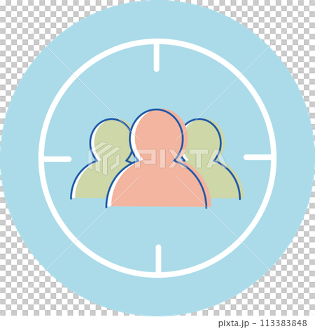 アイコン　3色　〇　ターゲット 113383848