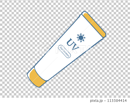 A simple illustration of a tube-type sunscreen A simple illustration of a tube-type sunscreen 113384414