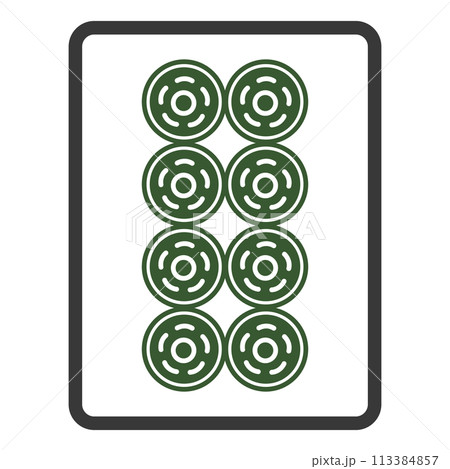 麻雀牌（パイ）　八筒 113384857