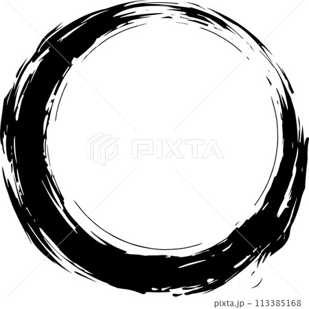 円の墨絵 円の墨絵 113385168