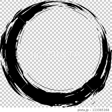 円の墨絵 円の墨絵 113385168