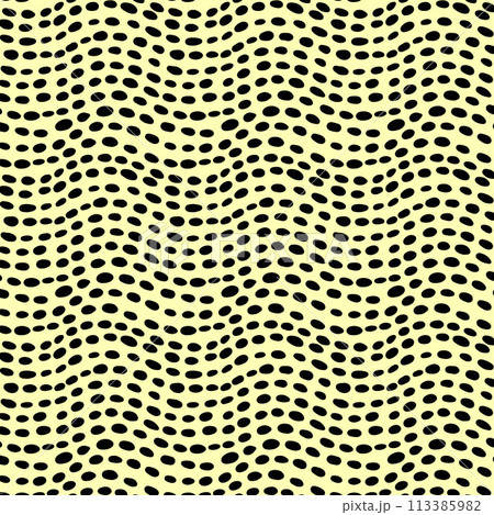 Small dash pattern. Seamless minimal dash pattern, small elements on yellow background. 113385982