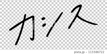 カシス　手書き文字 113386722