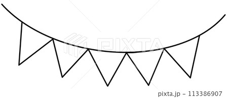 colorful triangular flags colorful triangular flags 113386907