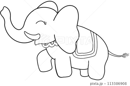 elephant with a smile 113386908