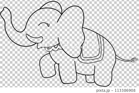 elephant with a smile elephant with a smile 113386908