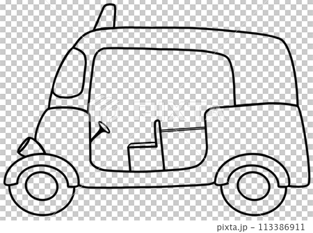 Open three-wheeled taxi 113386911