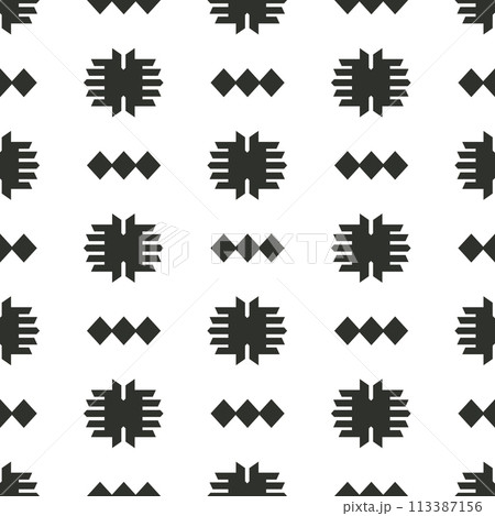 Tribal Southwestern Navajo Quilt Seamless Pattern 113387156