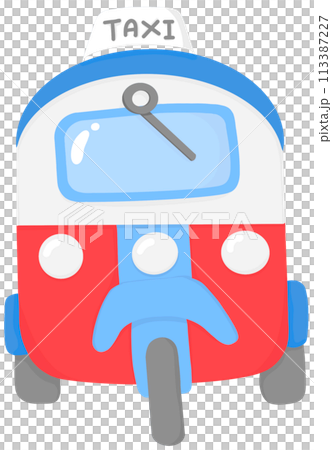 Open three-wheeled taxi 113387227