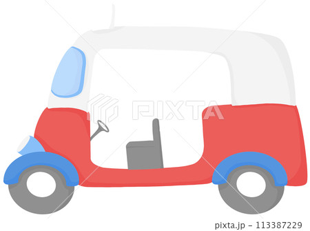 Open three-wheeled taxi 113387229