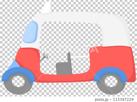 Open three-wheeled taxi 113387229
