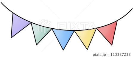 colorful triangular flags colorful triangular flags 113387238