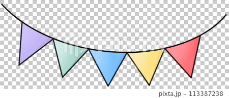 colorful triangular flags colorful triangular flags 113387238