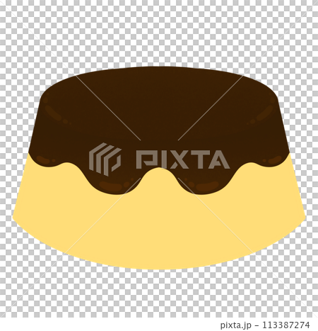 Pudding Cartoon illustration Sweet Cartoon Dessert Cartoon 113387274