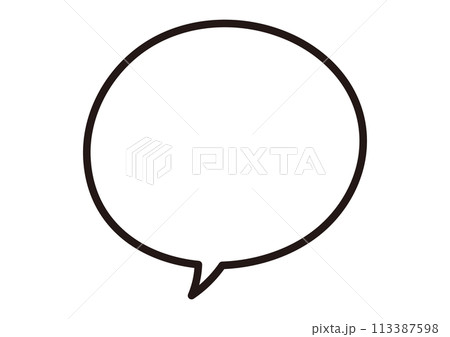 シンプルな円形フキダシ 113387598