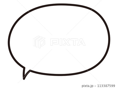 シンプルな円形フキダシ 113387599