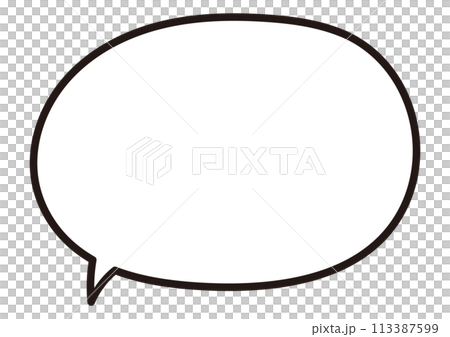 シンプルな円形フキダシ 113387599