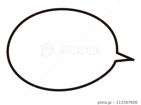 シンプルな円形フキダシ 113387600