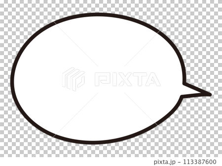 シンプルな円形フキダシ 113387600