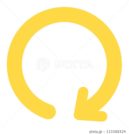 黄色いサークルの矢印 黄色いサークルの矢印 113388324