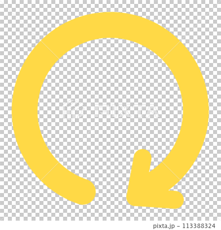 黄色いサークルの矢印 黄色いサークルの矢印 113388324